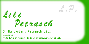 lili petrasch business card